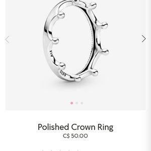 👑PANDORA polish crown ring👑